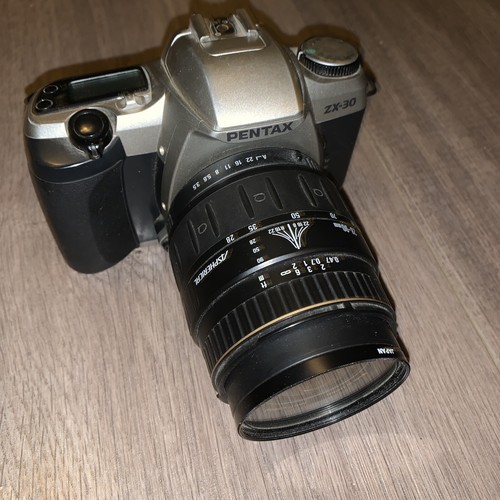 Vintage Pentax ZX-30 SLR Film Camera 📷 w/ 28-90mm Quantaray Zoom
