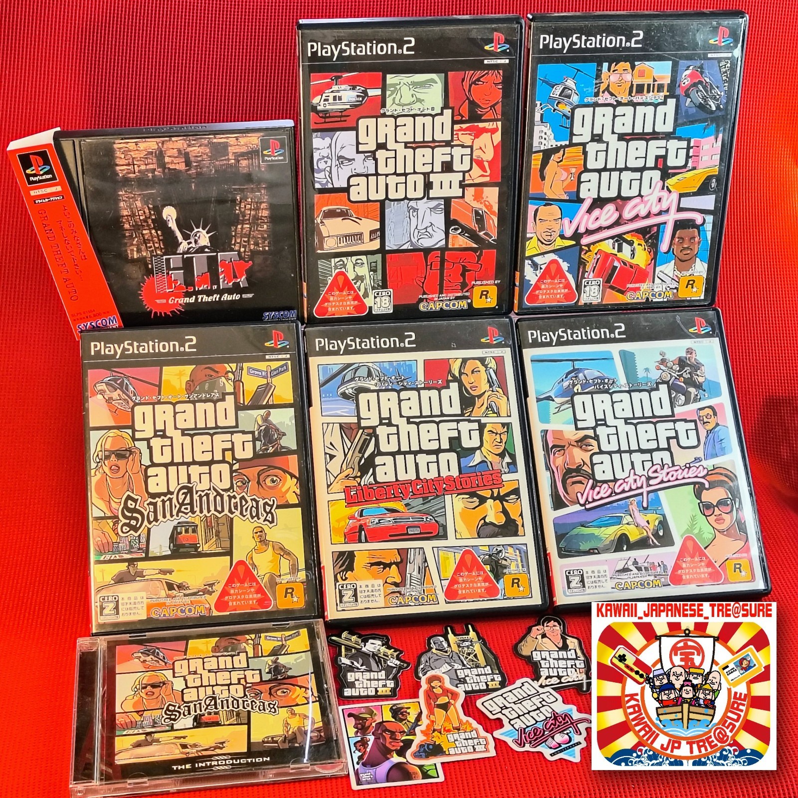 Grand Theft Auto PS1 PS2 Lot6 w/Map Sony Playstation 3 Vice San