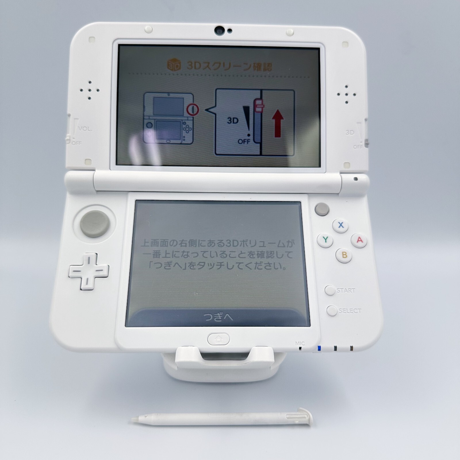 New Nintendo 3DS XL LL Pearl White Console Stylus Working Tested