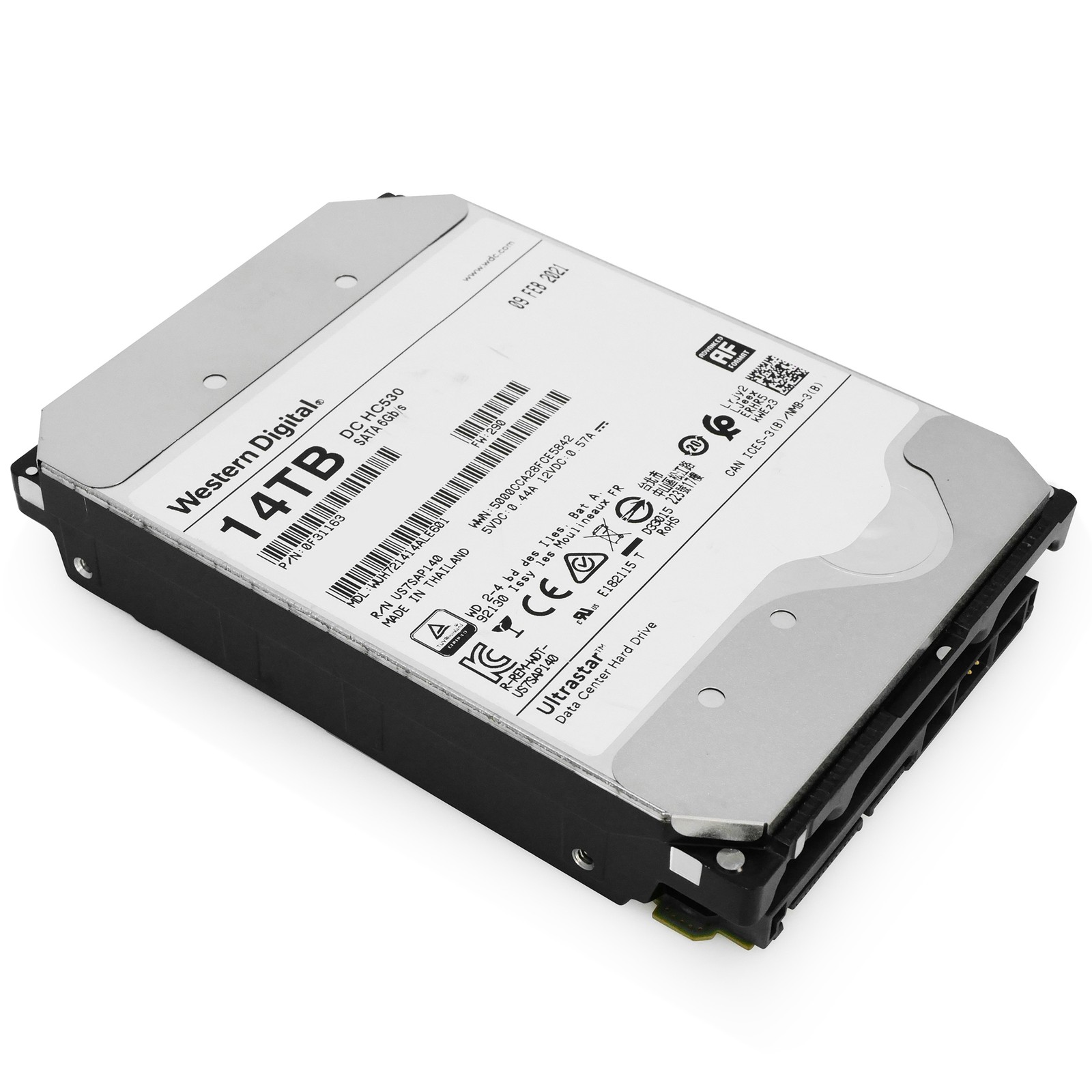 WD Ultrastar DC HC530 14TB WUH721414ALE601 0F31163 512MB 512e SATA