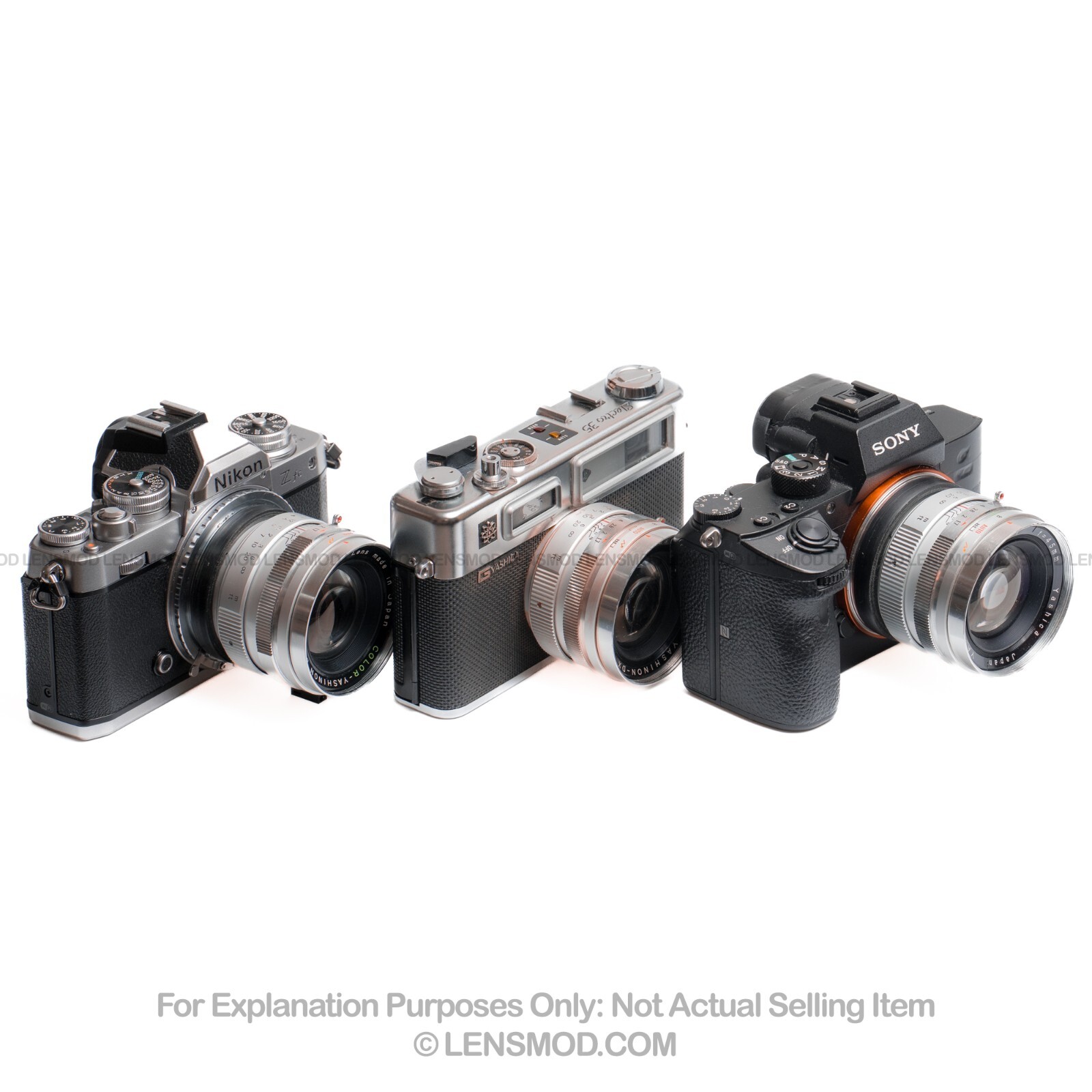 Yashica Electro 35 GSN Yashinon 45mm F1.7 Modified Lens for Sony E