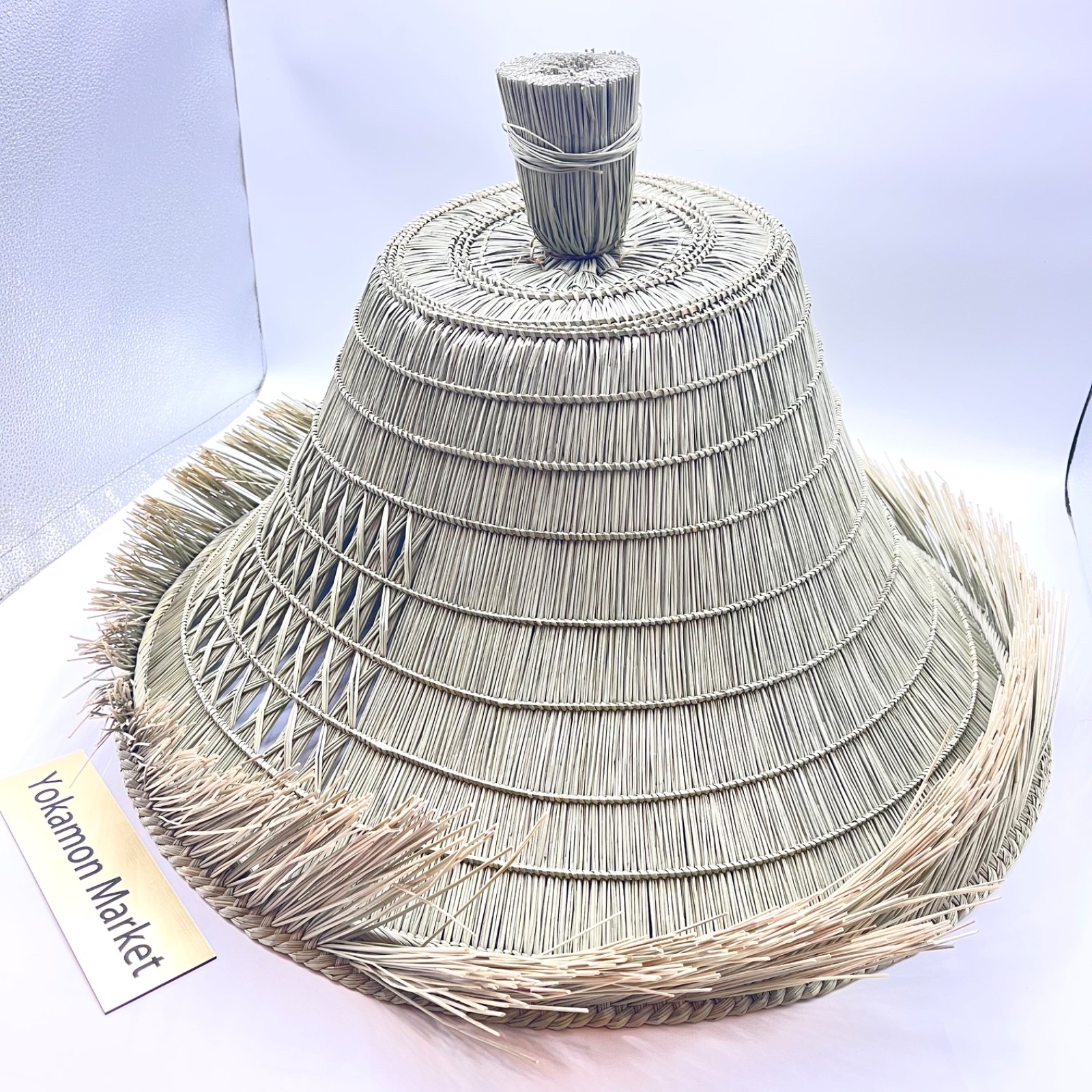 Deluxe RoninGasa Igusa Japanese Samurai Hat Hand Made Traditional