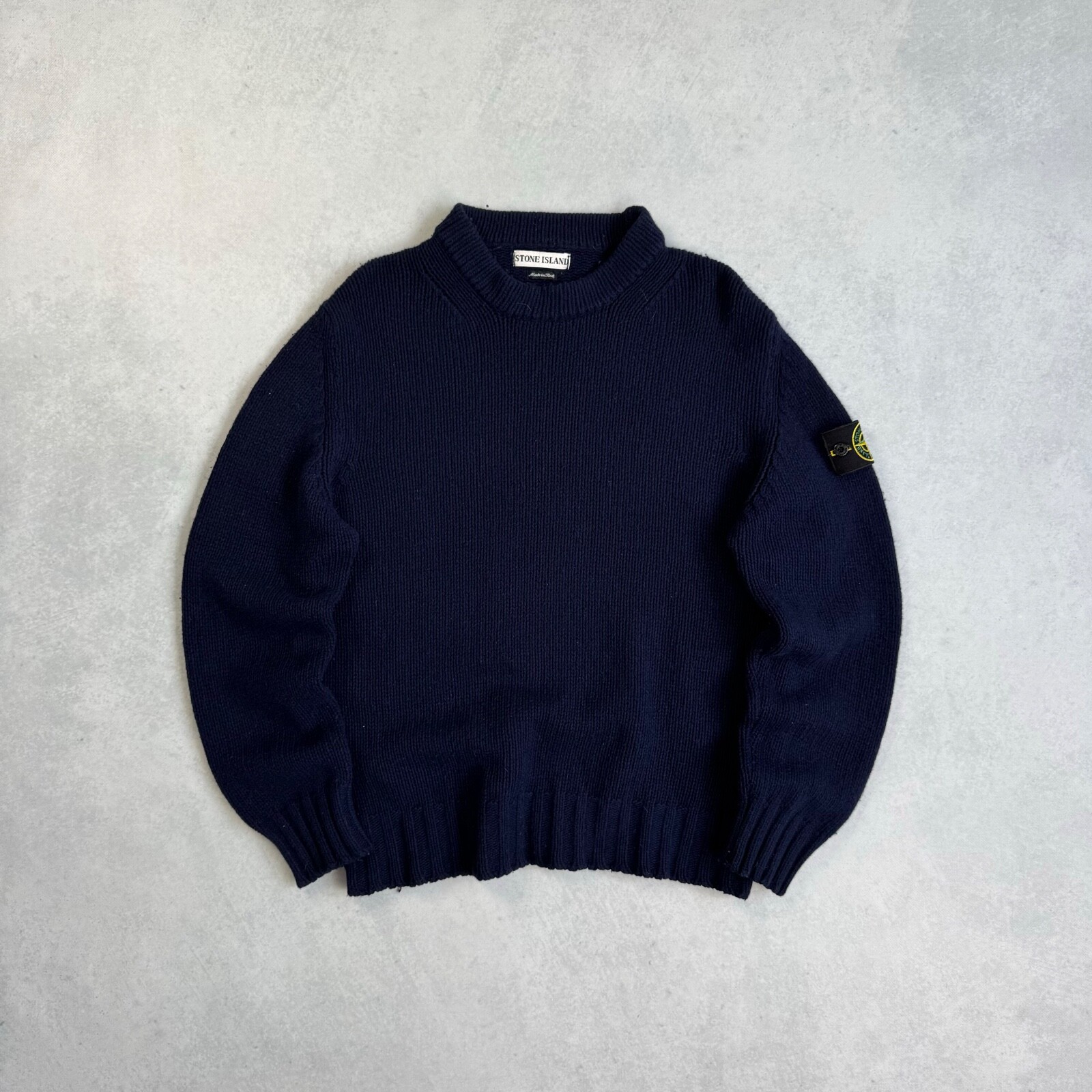 VINTAGE AW 1998 STONE ISLAND HEAVY KNIT LANA WOOL SWEATER MADE IN