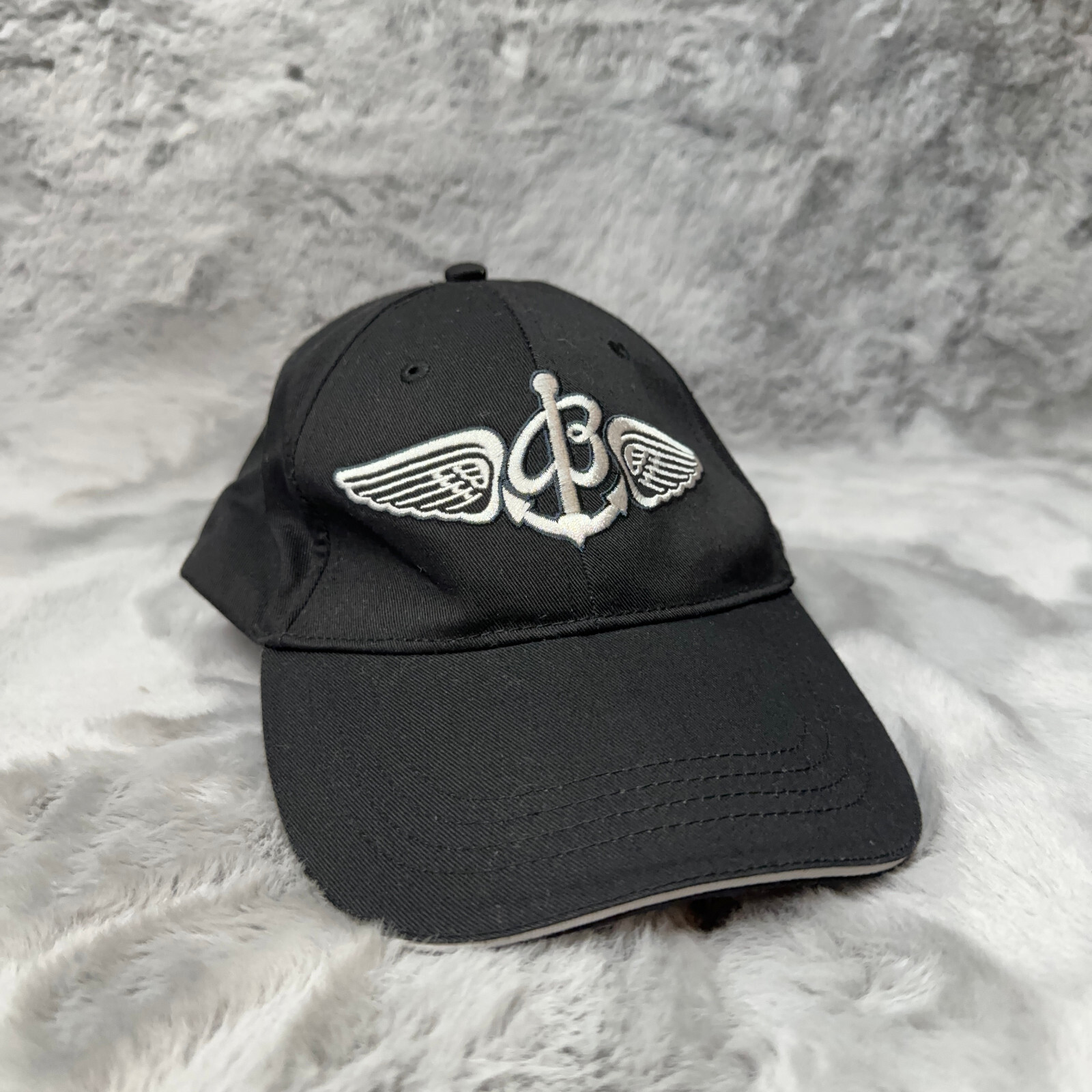 Breitling Hat Black Strapback Adjustable Embroidered Casual