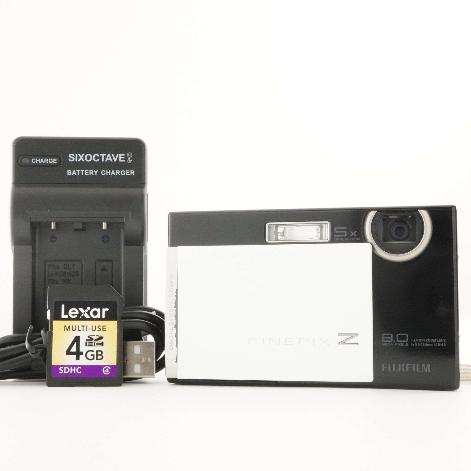 FUJIFILM Finepix Z100fd Black&White With 4GB SDHC Card from Japan