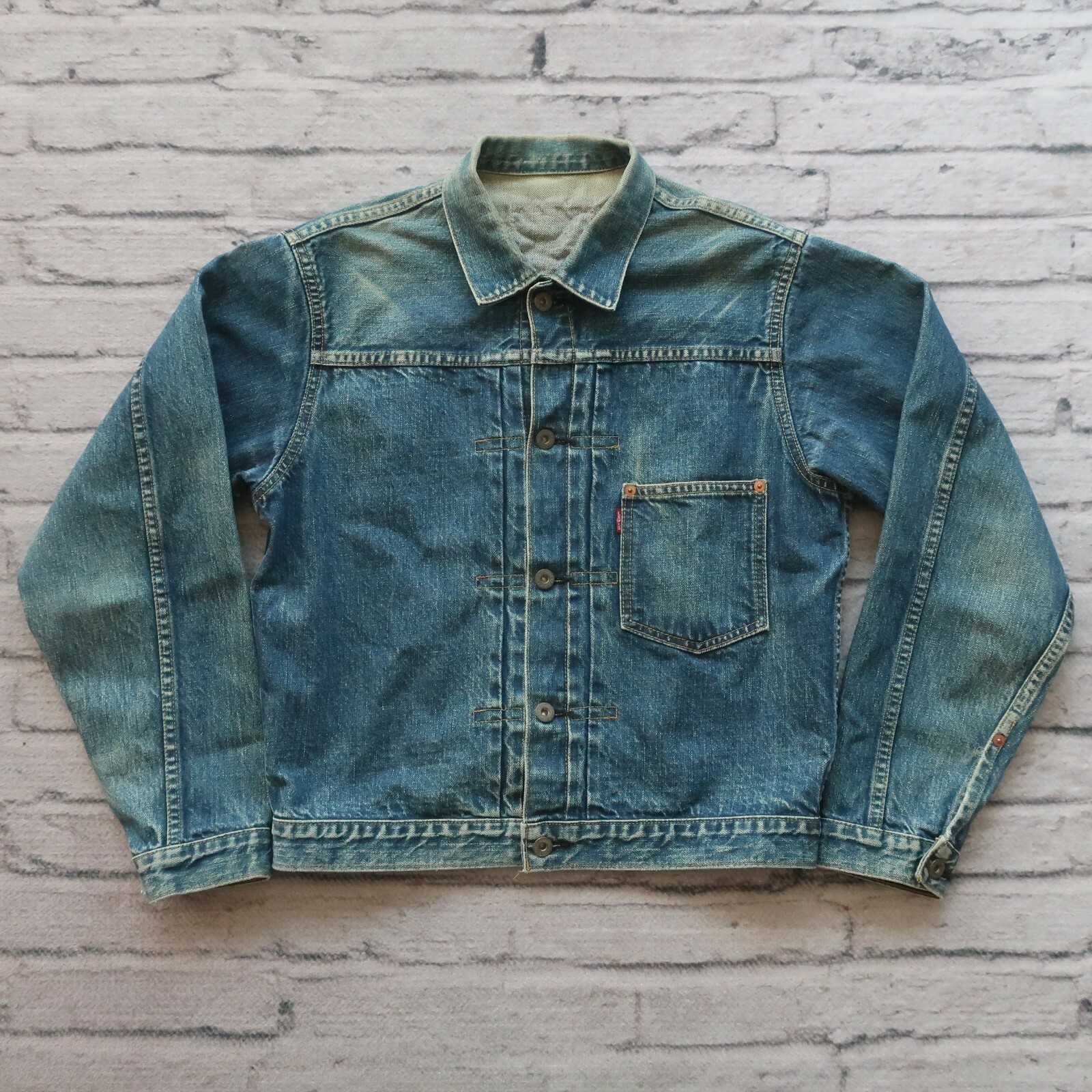Vtg Levis 506XX 71506 Type 1 I Selvedge Denim Trucker Jacket 90s