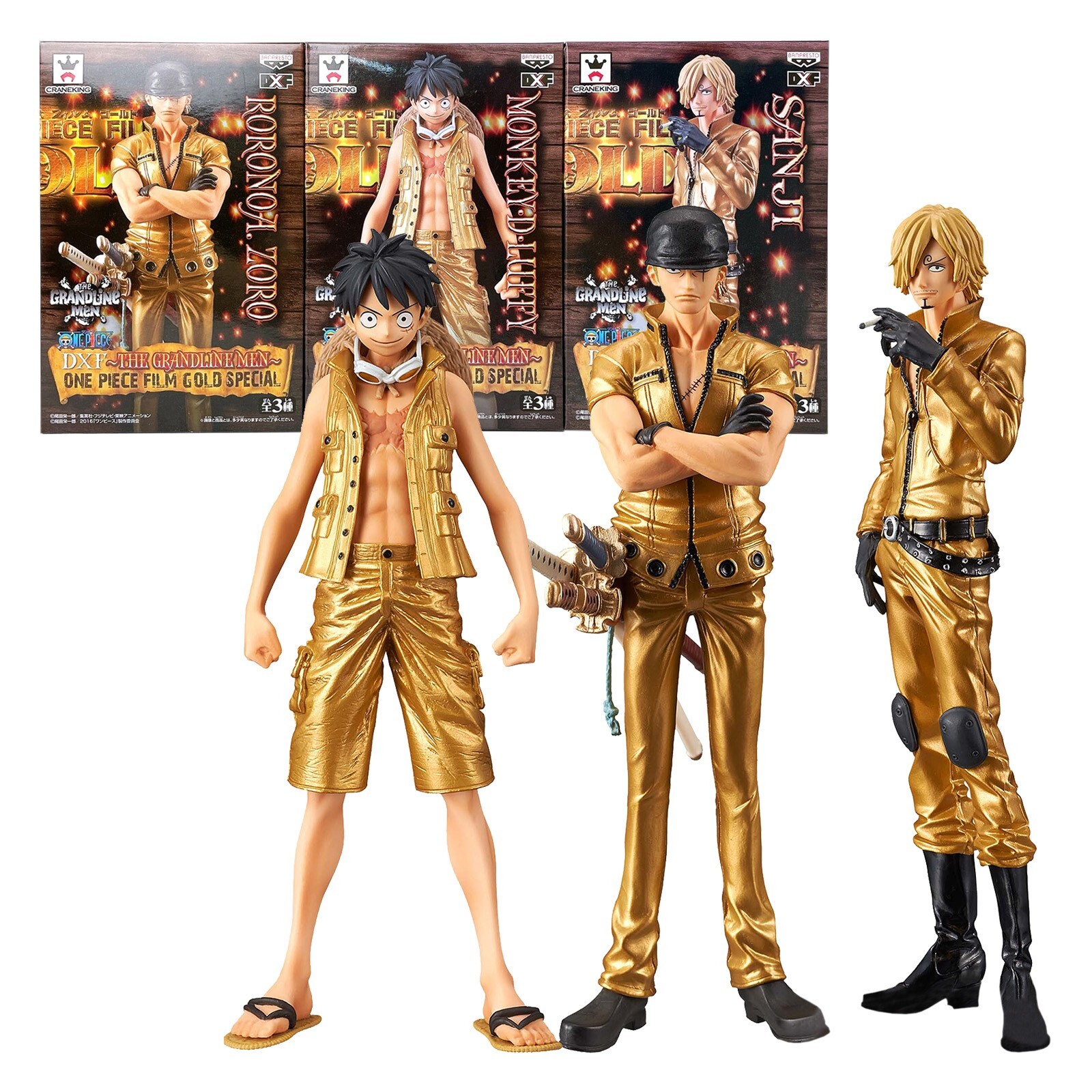 ONE PIECE DXF THE GRANDLINE MEN FILM GOLD SPECIAL Figure Luffy
