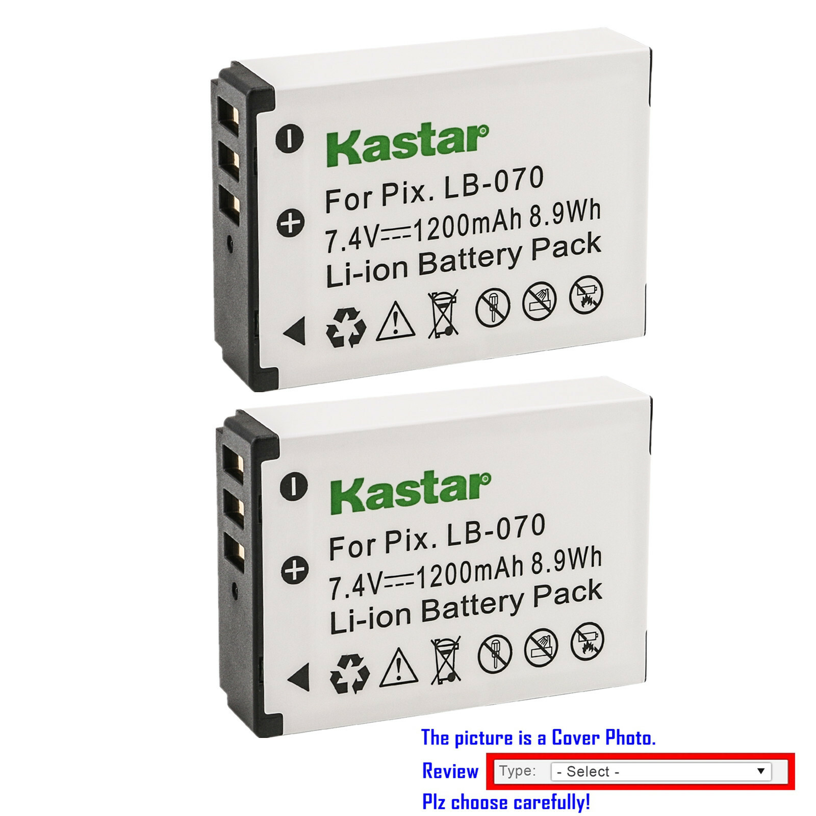 Kastar Replacement Battery Pack for LB-070 LB070 Minolta MN67Z