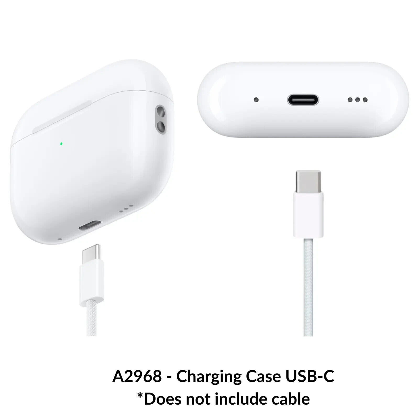 Apple AirPods Pro 2nd Generation USB-C MagSafe Charging Case A2968