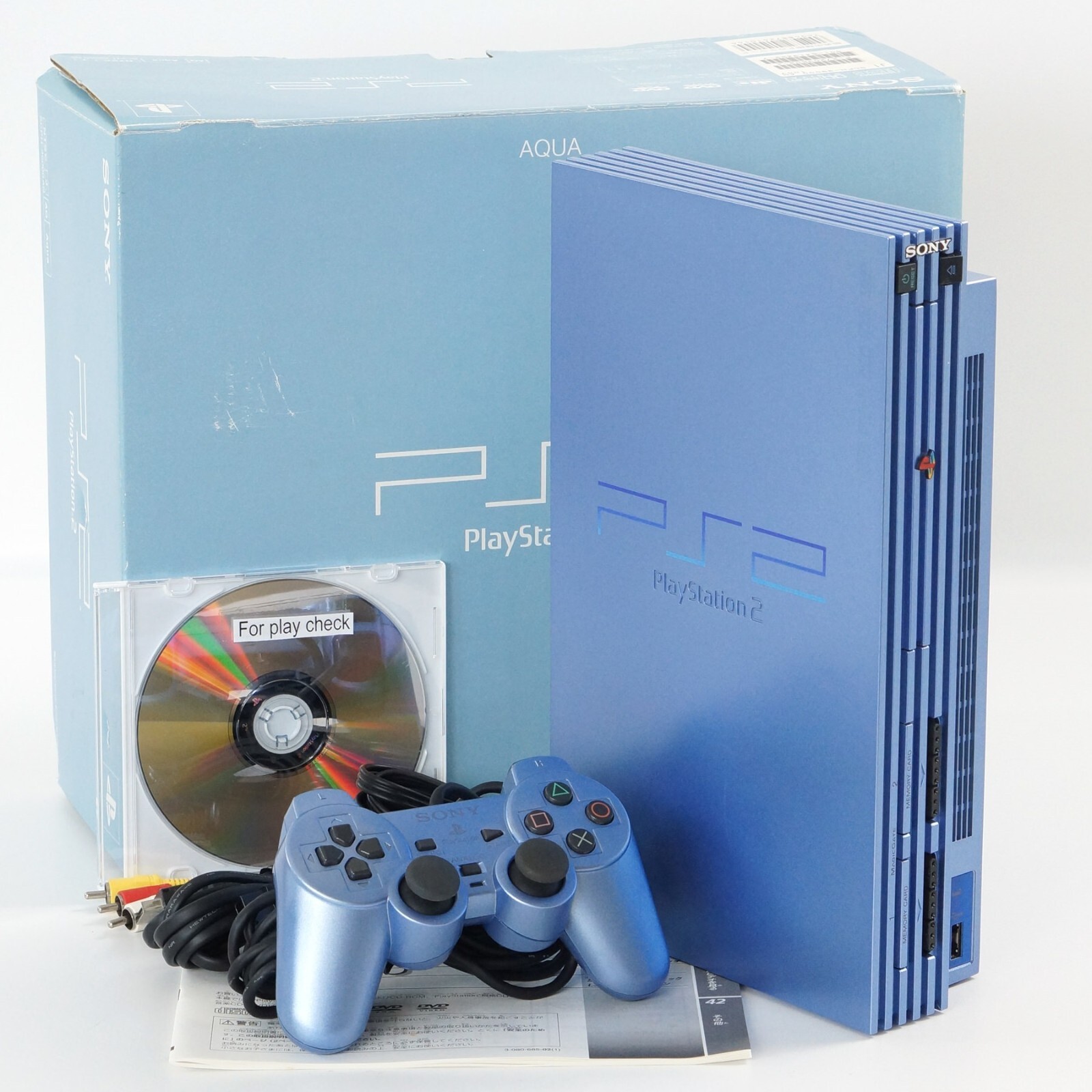 PS2 Console SCPH-39000 AQ AQUA NTSC-J Tested System Japan