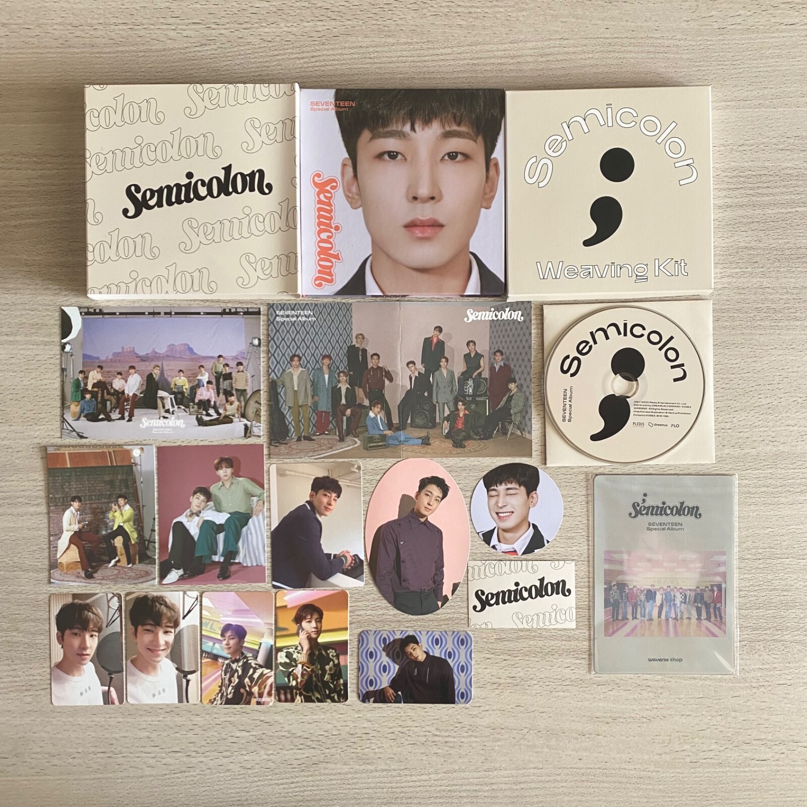 SEVENTEEN special album Semicolon wonwoo set + photo card + HMV pc