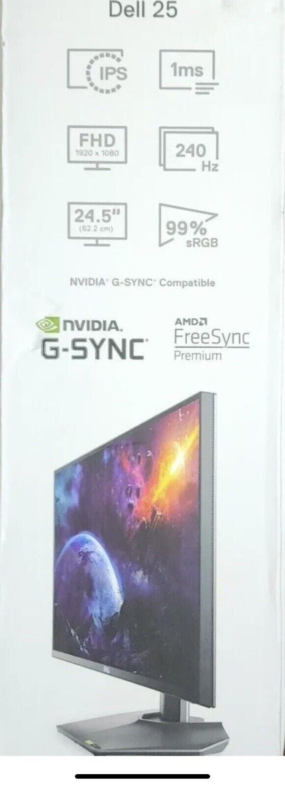 Dell 240Hz Gaming Monitor 24.5 Inch Full HD Monitor IPS panel | eBay