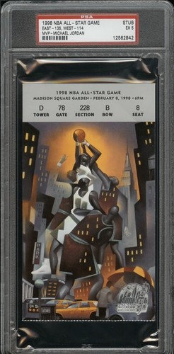 1998 NBA ALL STAR GAME KOBE BRYANT DEBUT/MICHAEL JORDAN MVP TICKET