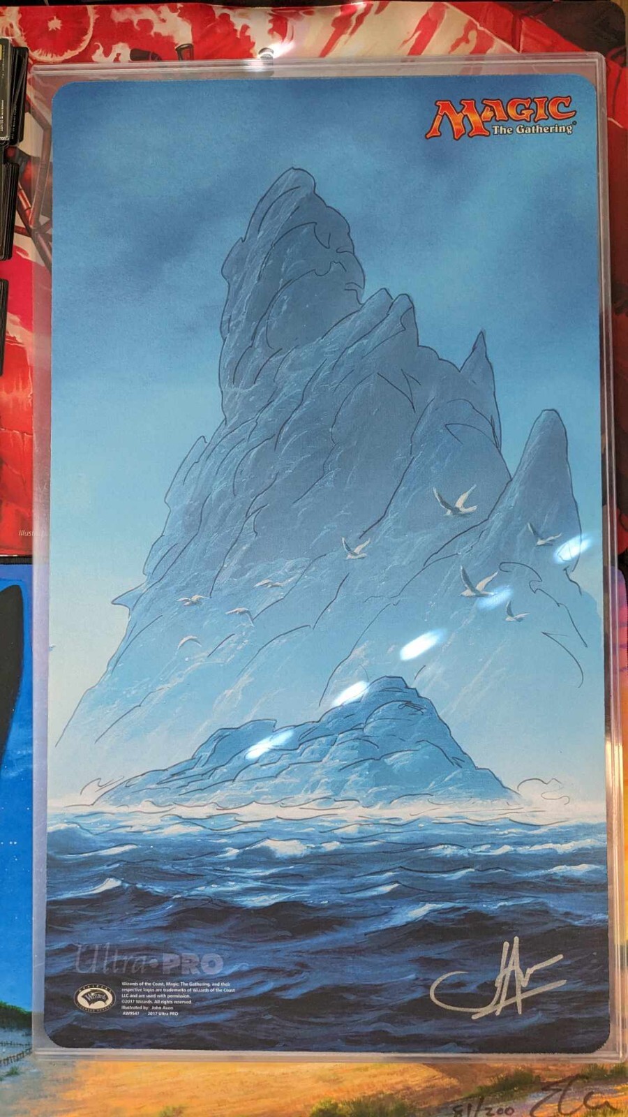 MTG 森 John Avon サイン入り プレイマット MTG 森 John Avon サイン