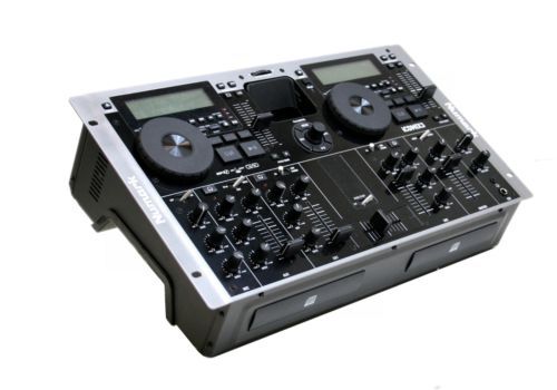 American Audio Q-D6 PreAmp Mixer W/ 2 Flex 100 MP3 CD Player