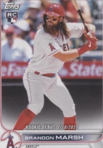 BRANDON MARSH ROOKIE CARD 2022 Topps RARE SP IMAGE VARIATION Beard