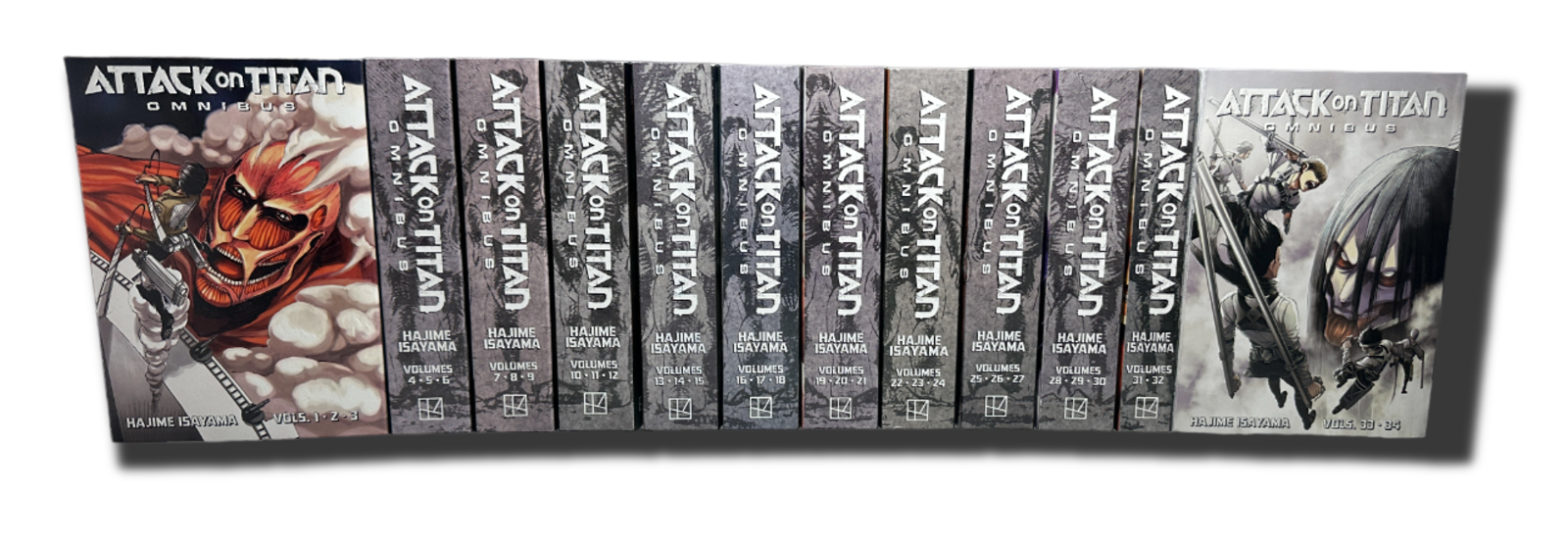 Attack On Titan Omnibus Volumes 1-12 (1-34) BRAND NEW Complete