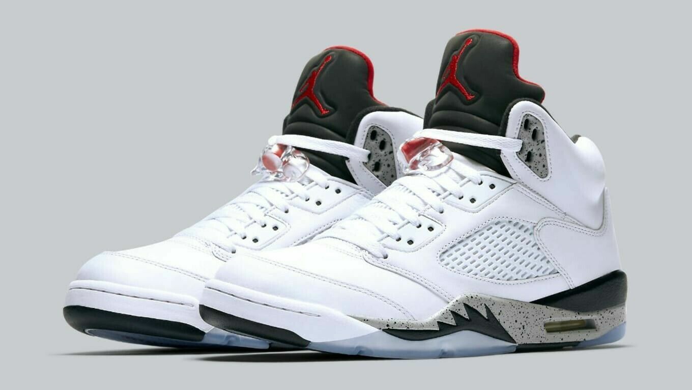 Nike Air Jordan 5 V Retro White Cement 3M Size 7 136027-104 | eBay