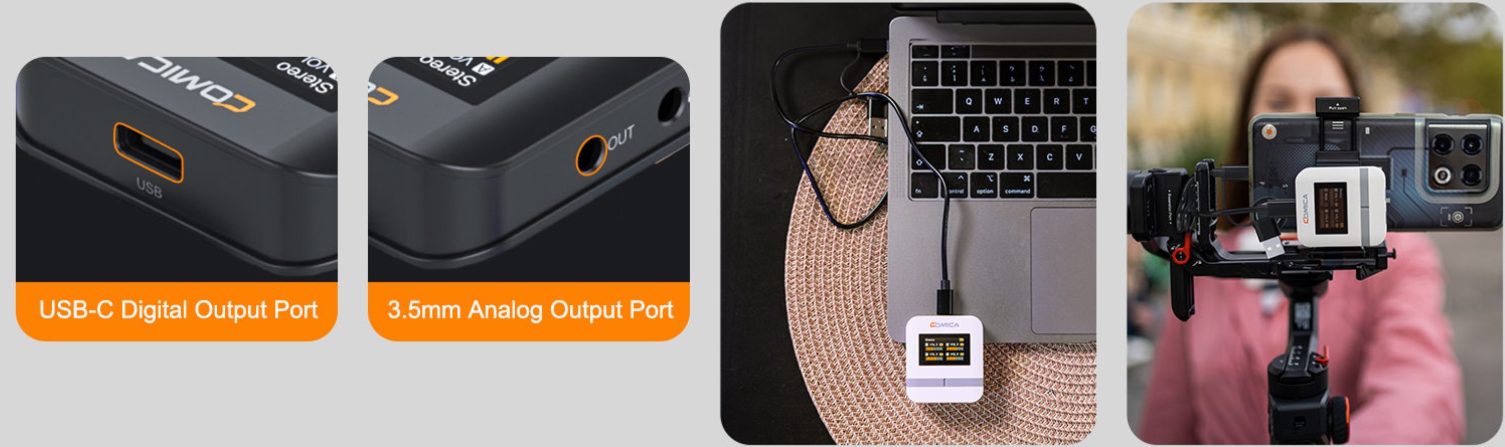 無線マイク4波を1台の受信機で使用可能！comica Vimo Q ワイヤレス