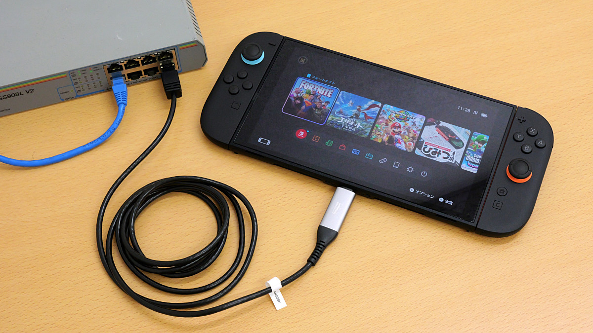 Nintendo Switchやスマホで高速な有線LAN接続ができる「USB Type-C LAN