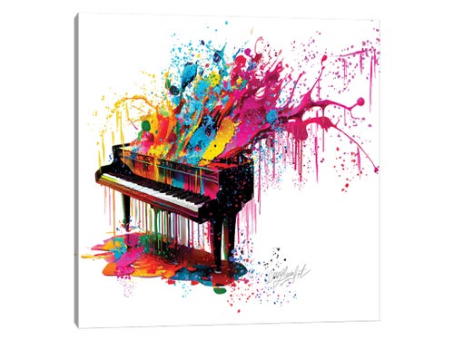 Piano, The Music Culmination In Colorpia - Canvas Wall Art | OLena Art