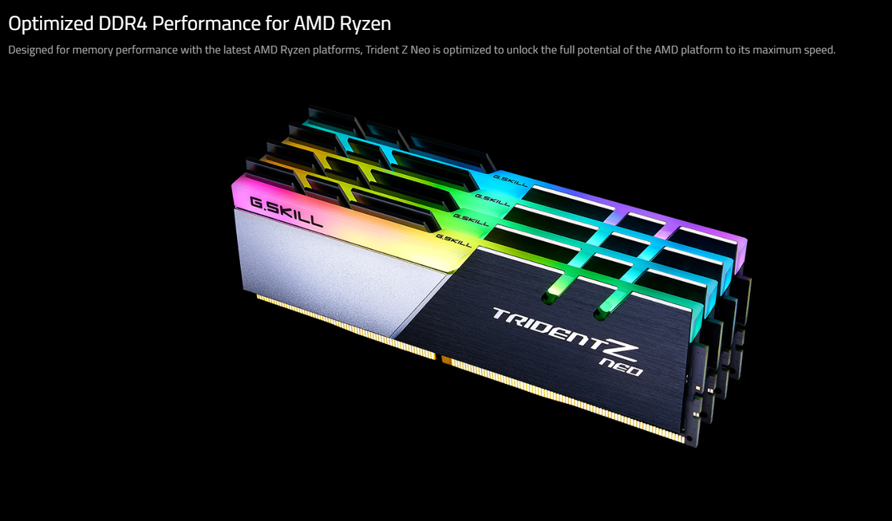 Memoria RAM G.Skill Trident Z Neo, 32GB (2x16) 3600MHz, CL16, 1.35
