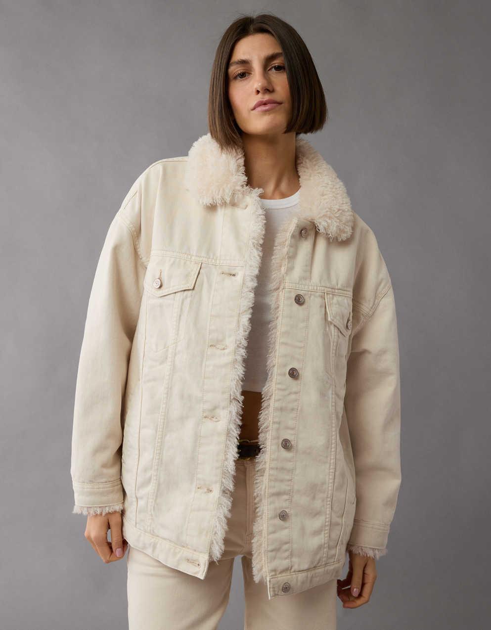 AEエクリュ・デニム・シェルパ・トラッカージャケット | メンズ