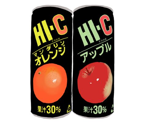 かっこいい黒の缶ジュース：懐かしいHI-C ハイシー