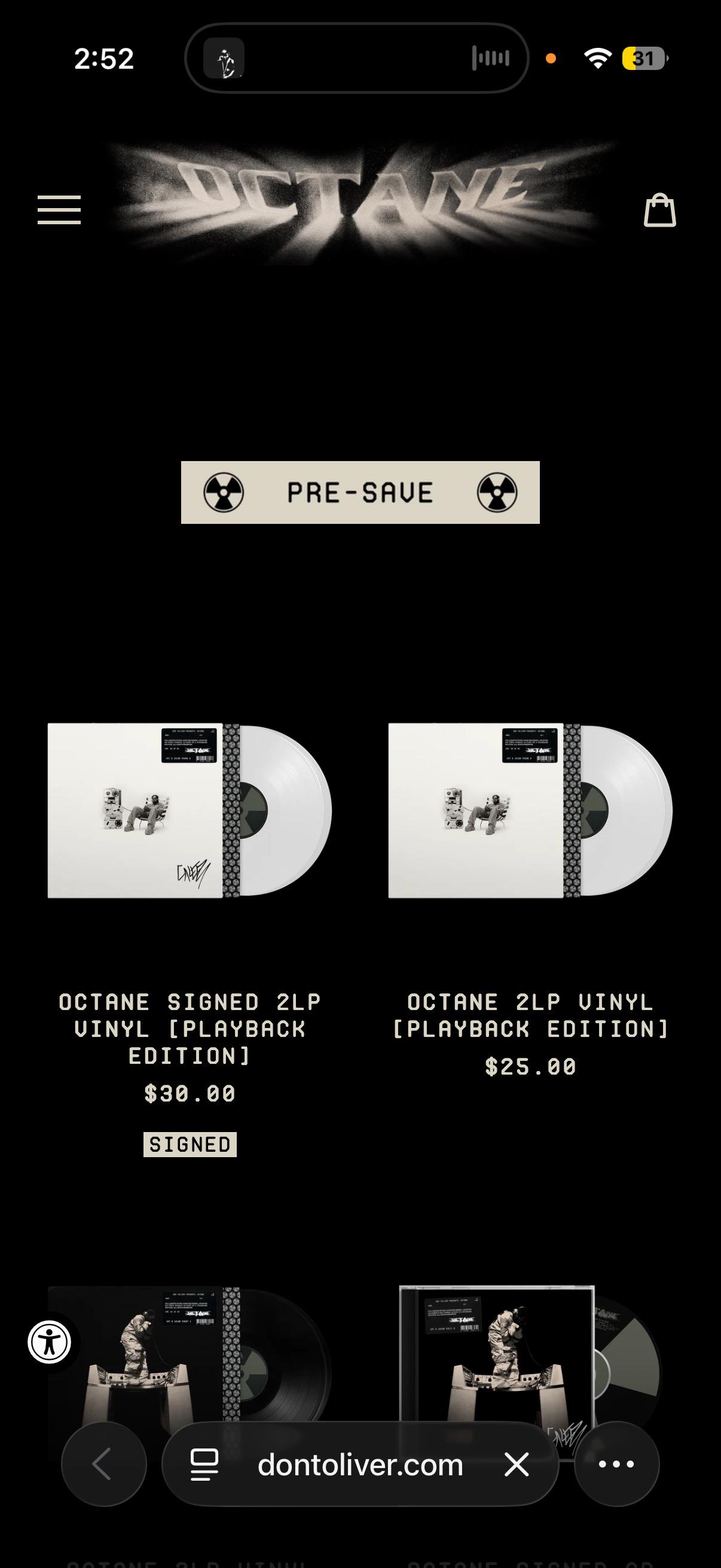 新しい OCTANE サイン入りビニール、発売！ : r/DonToliver