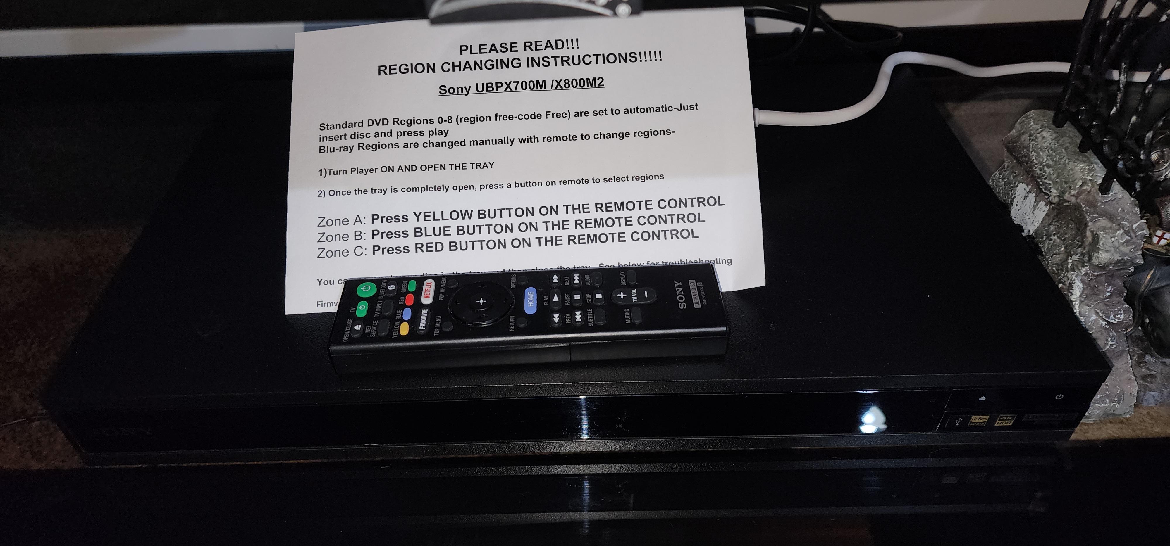 Thanks to 220-Electronics for unlocking the region coding on my