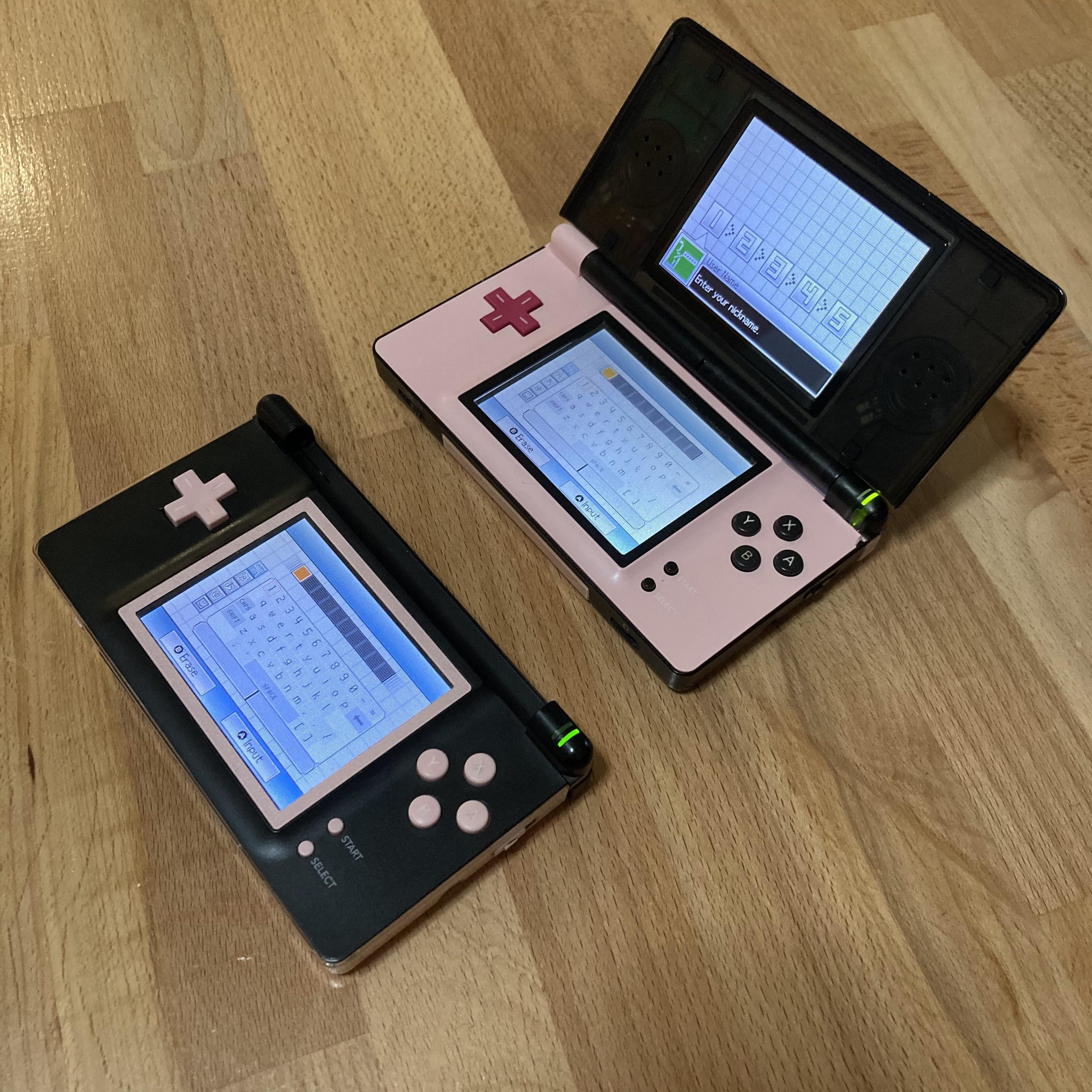 DS Pink Black Lite Case Swaps : r/nds