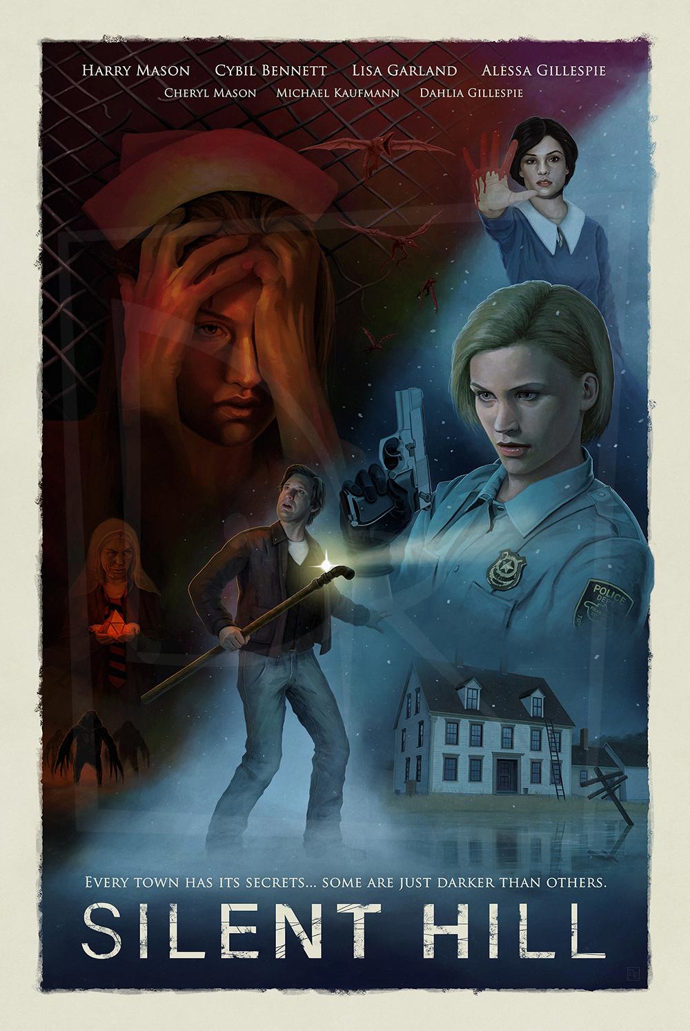 やっとサイレントヒルのポスター (@docroyart) が完成したよ