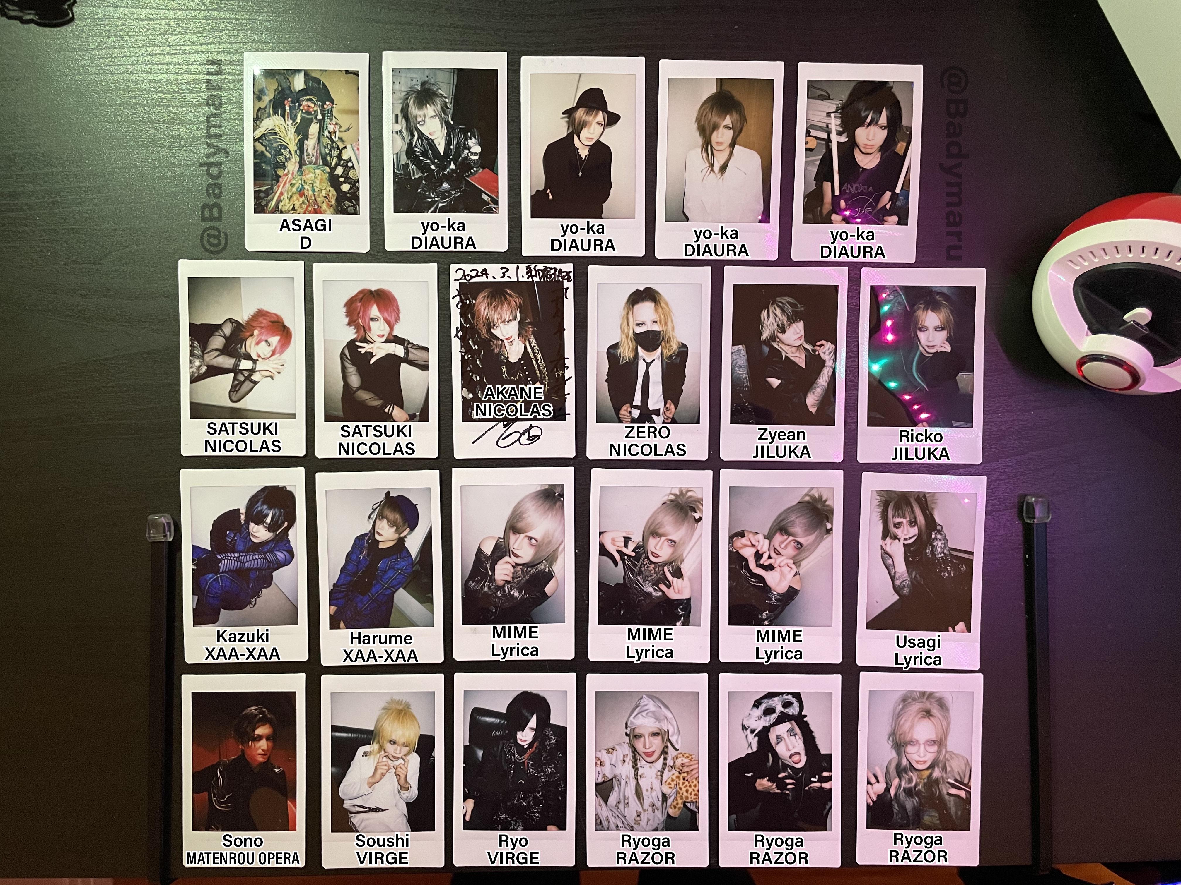 最近の日本旅行でのチェキの戦利品 : r/visualkei