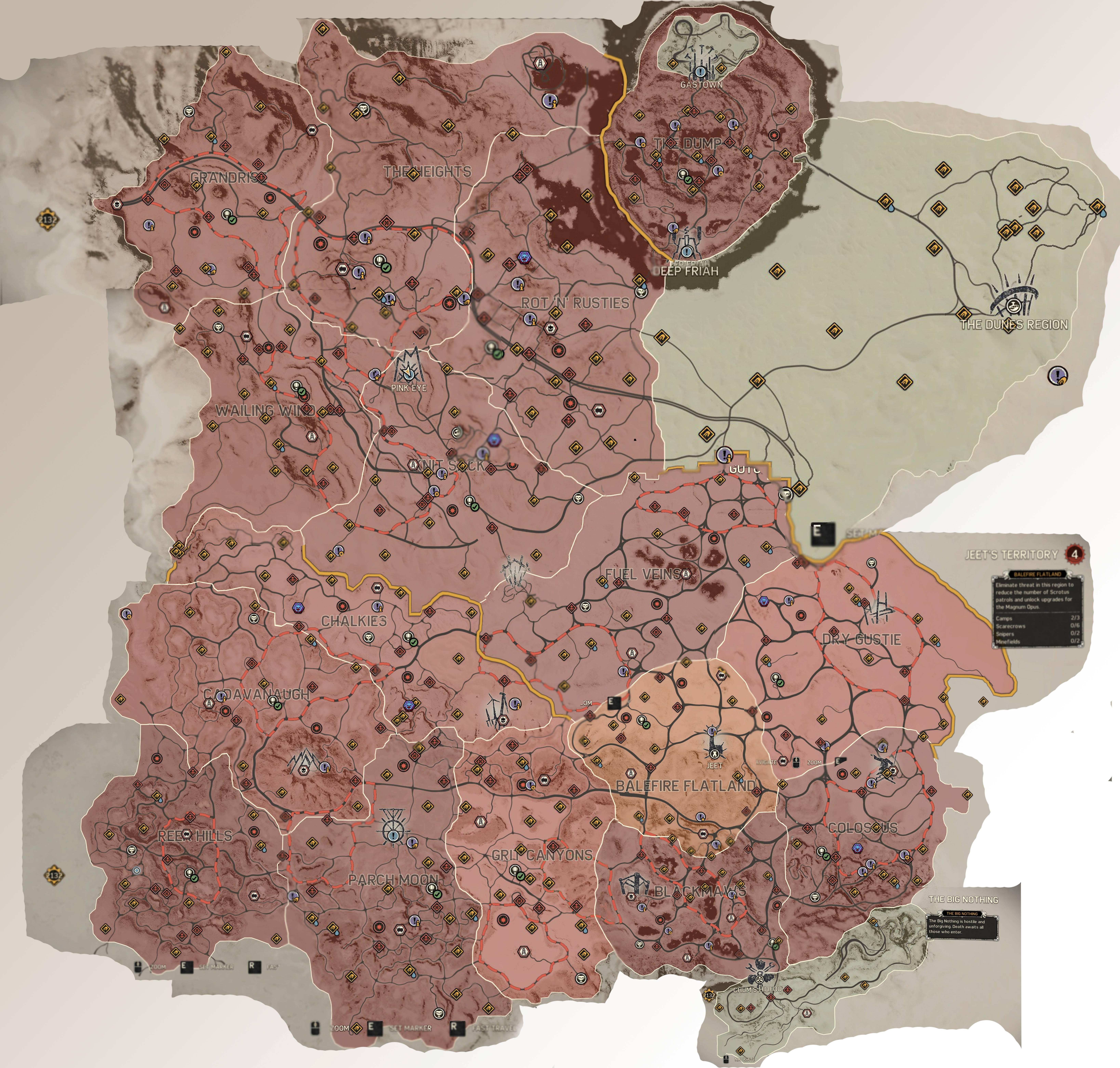 I found this map online, it has helped tremendously : r/MadMaxGame