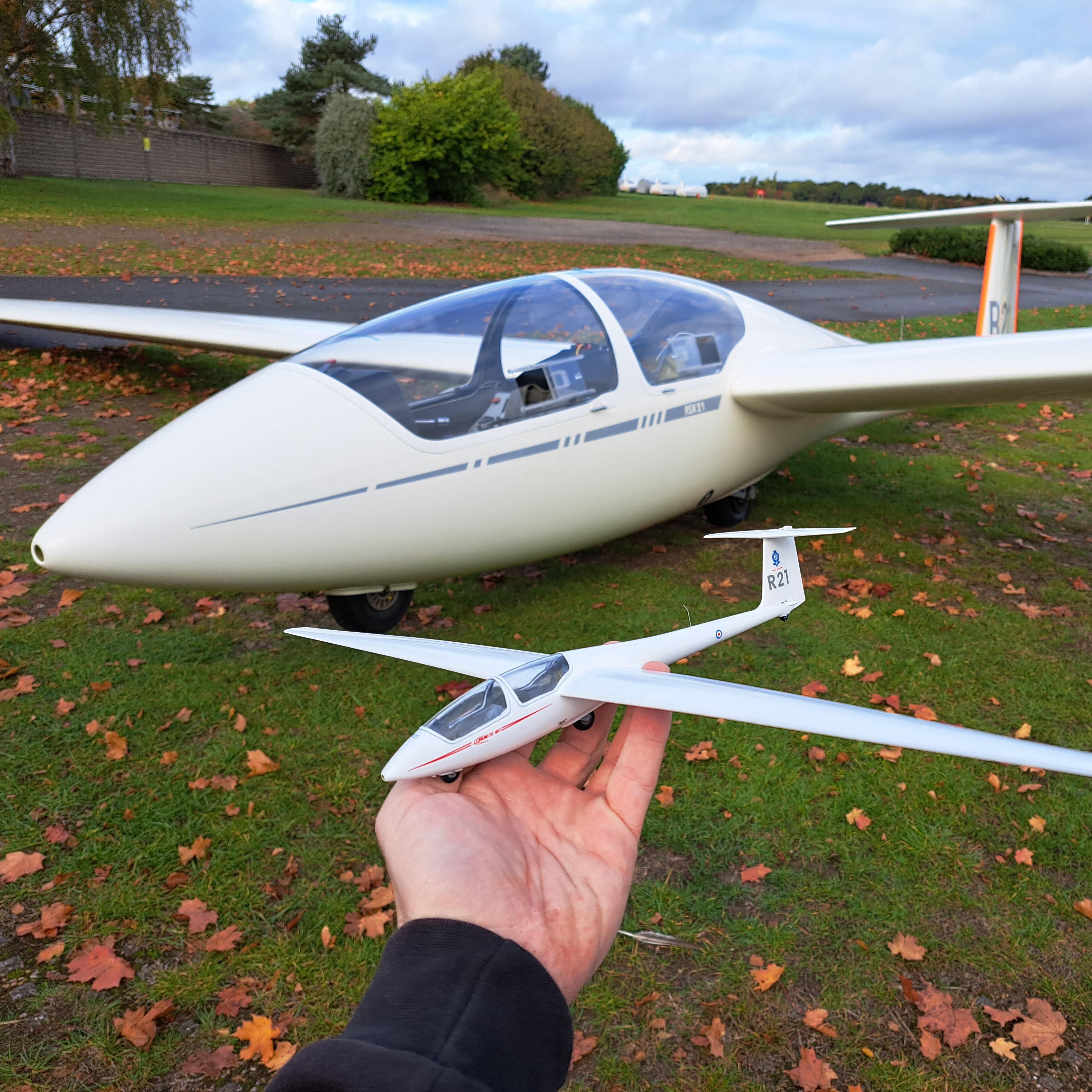 グライダーを小さくしちゃった！このASK21、R21の私のモデルは、本物の