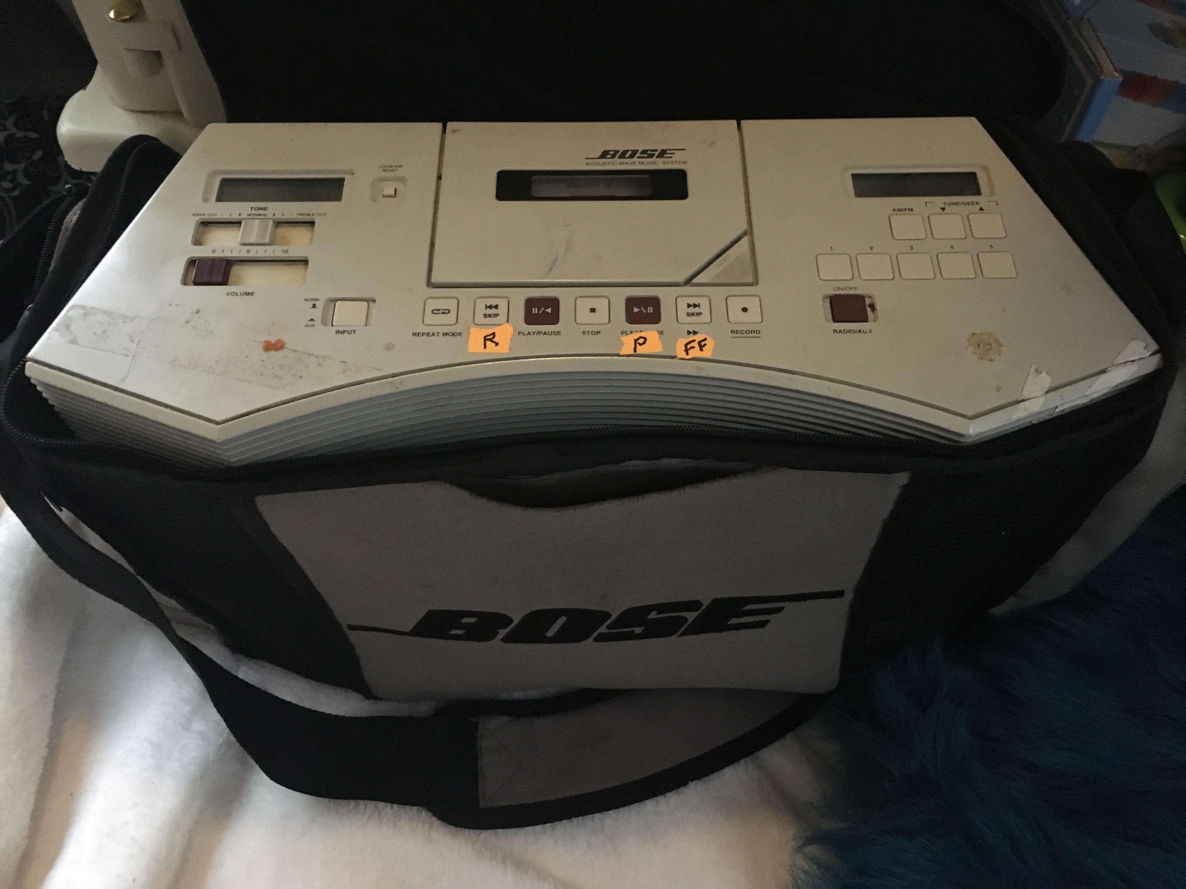 my father's 80s-era Bose Acoustic Wave (AW-1) system. he's used it