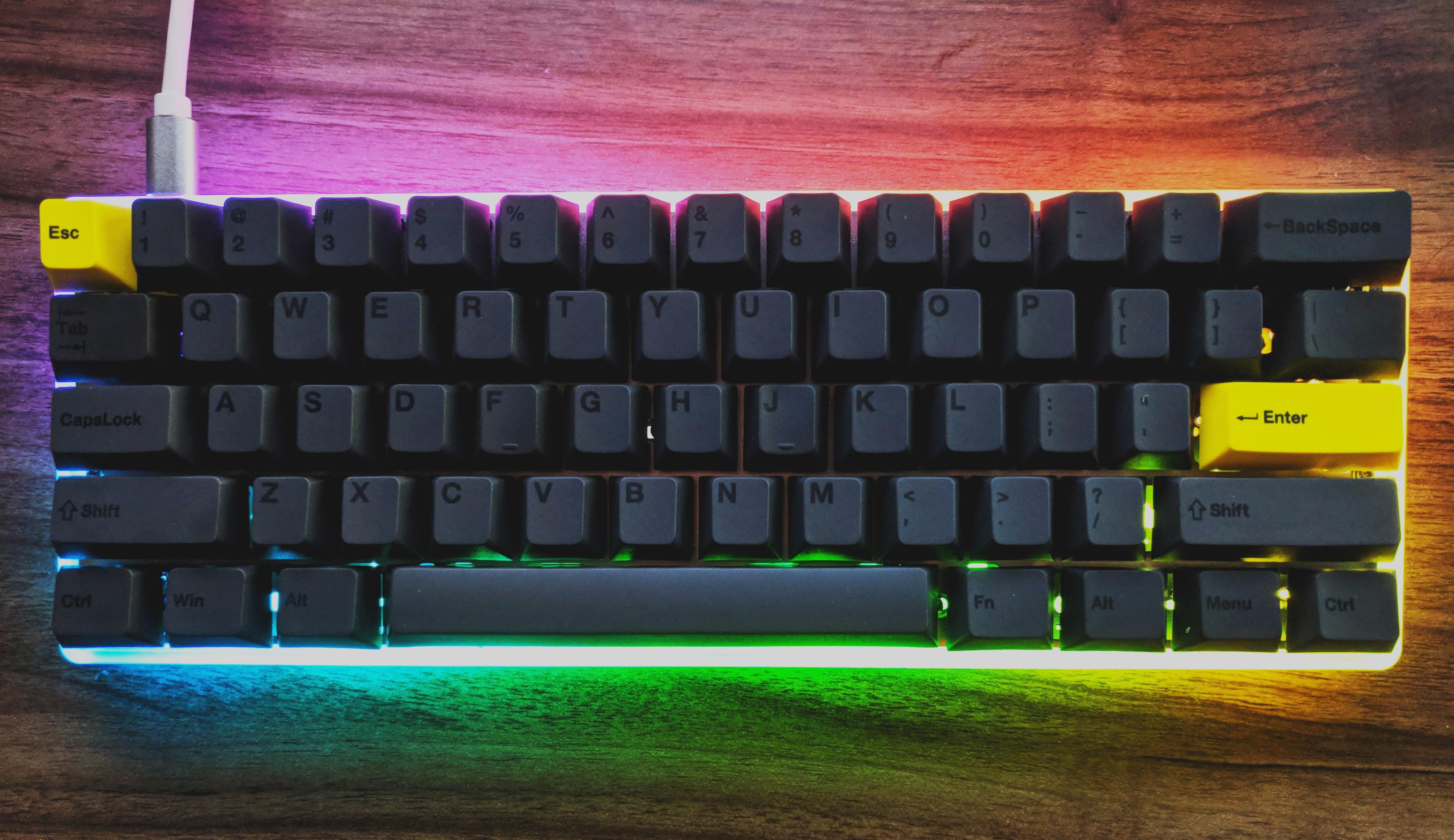First mechanical keyboard! DZ60 + Black Dye-Sublimated keyset from