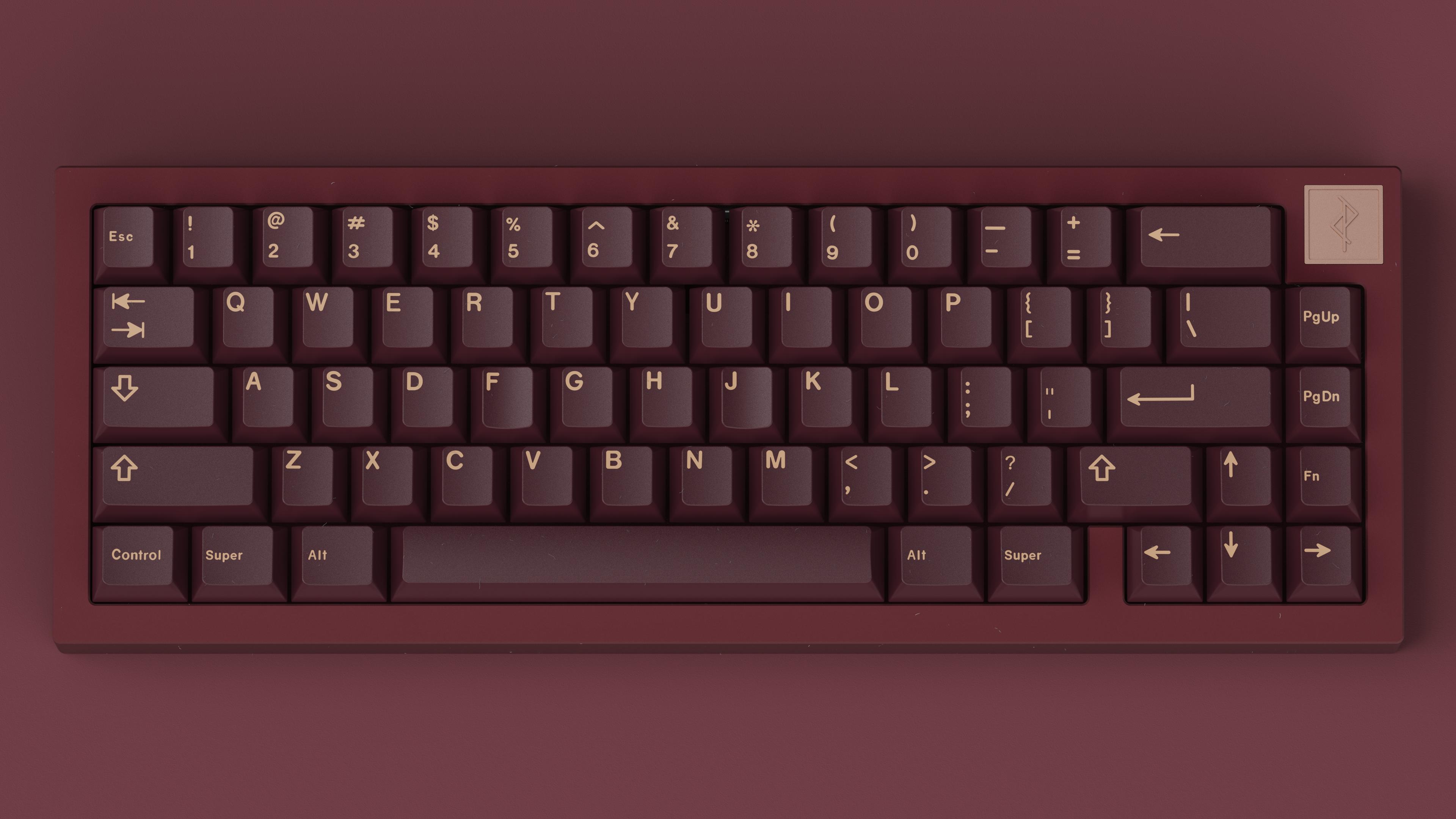 GB] GMK Bordeaux x Smith + Rune | Iron 165 R2 Collaboration (ᚹᛃ