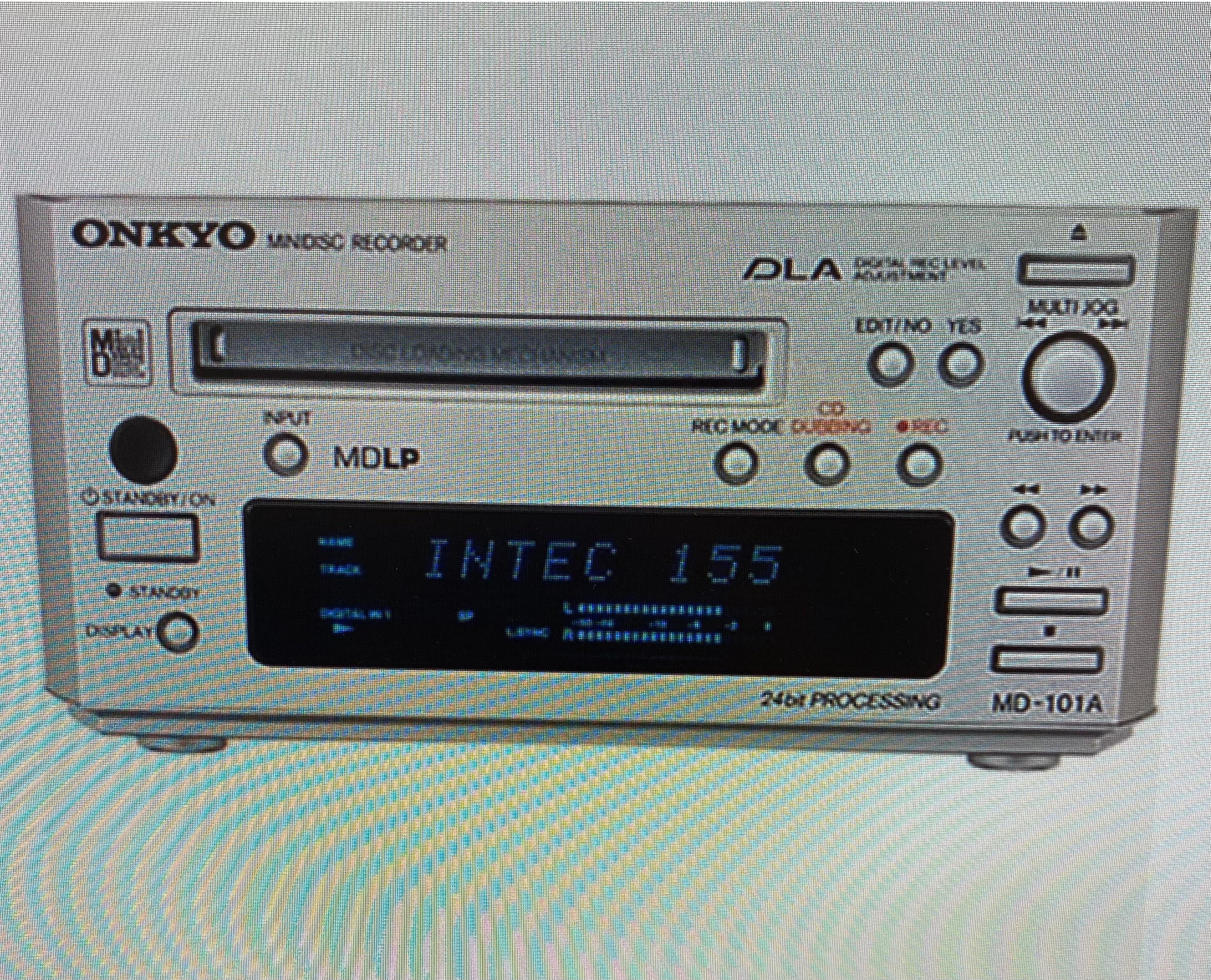 Onkyo intec 155 MD Deck (small) ? Don't know this brand but just