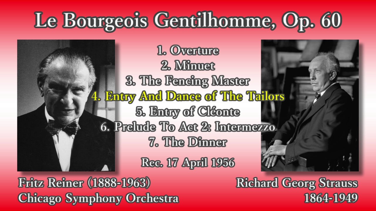 R. Strauss: Le Bourgeois Gentilhomme, Reiner & CSO (1956) R