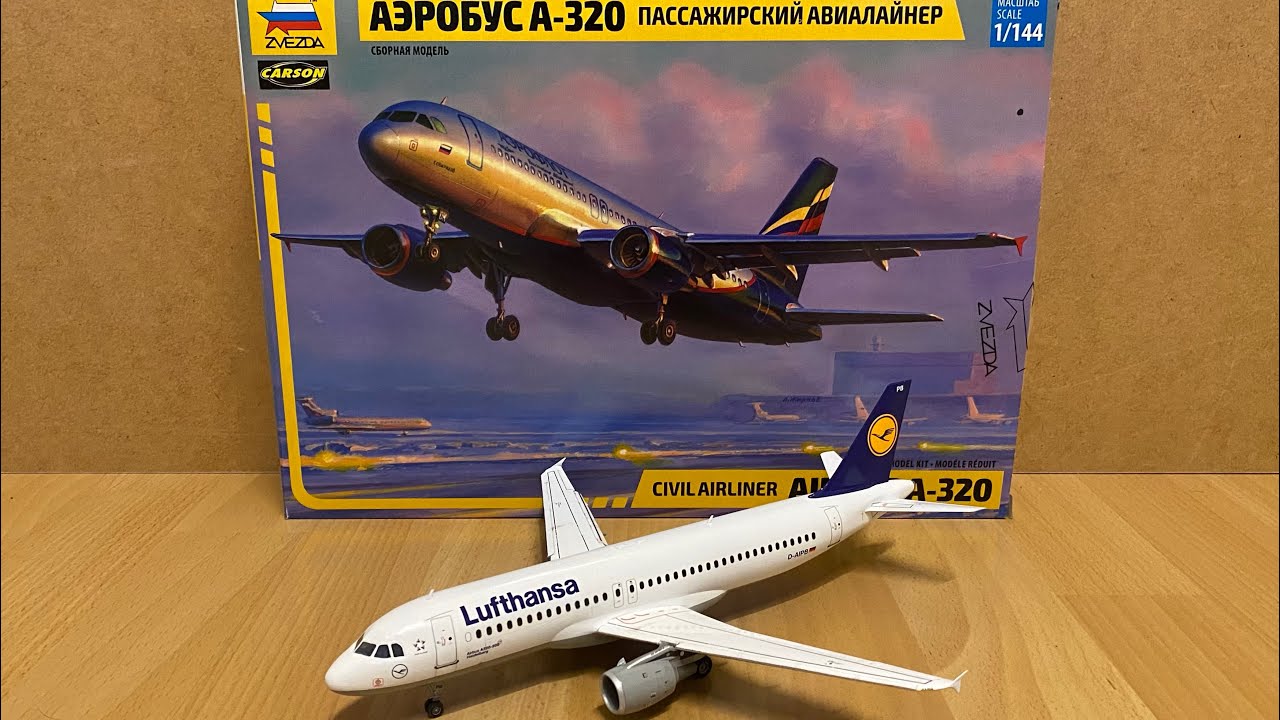 Assembly / Zvezda 1/144 scale Airbus A320-200 Lufthansa (with