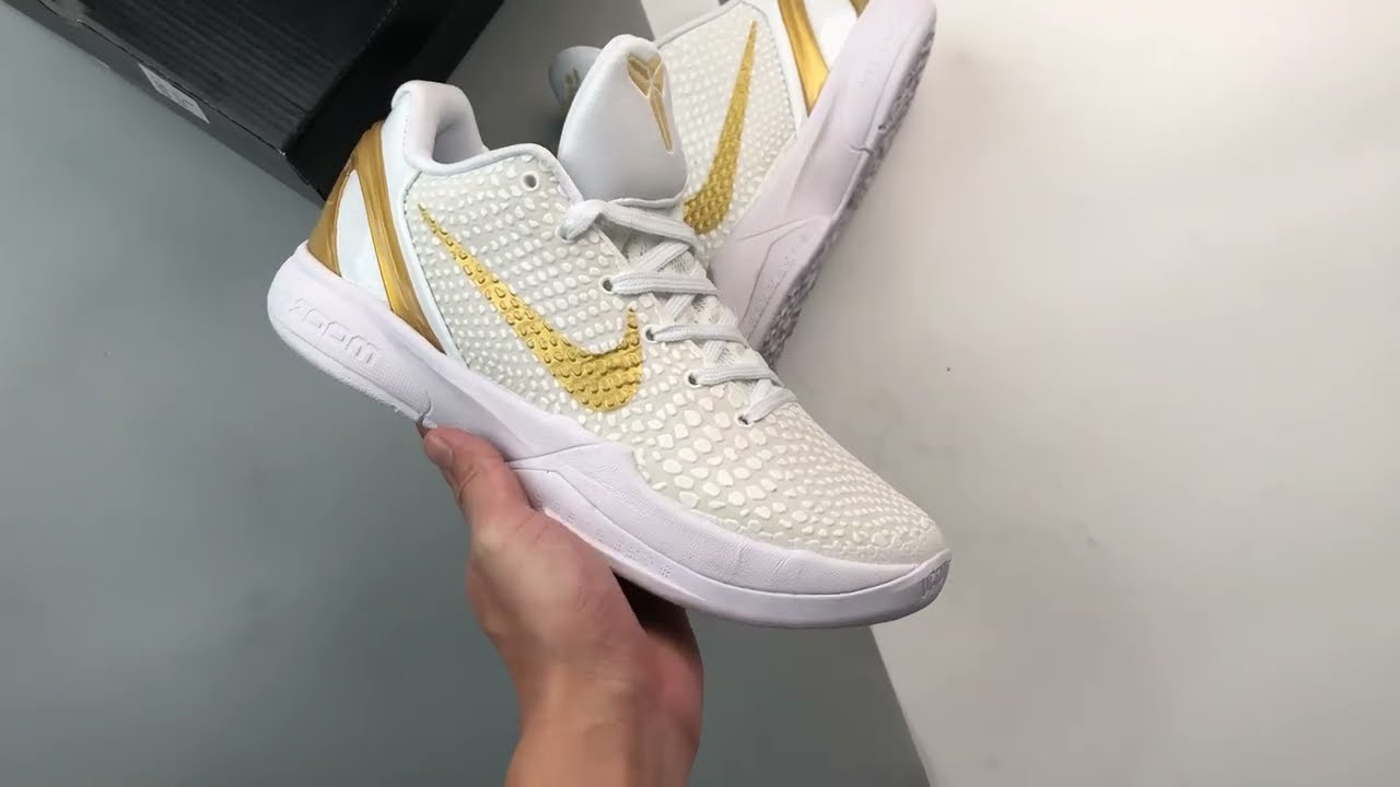 Nike Kobe 6 Protro BHM White Metallic Gold For Sale - YouTube