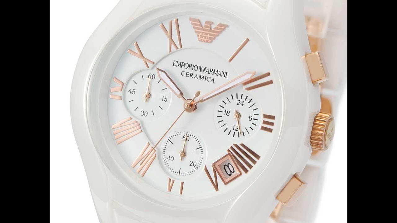 EMPORIO ARMANI AR1417 WOMEN WATCH CERAMIC WHITE CHRONOGRAPH REVIEW
