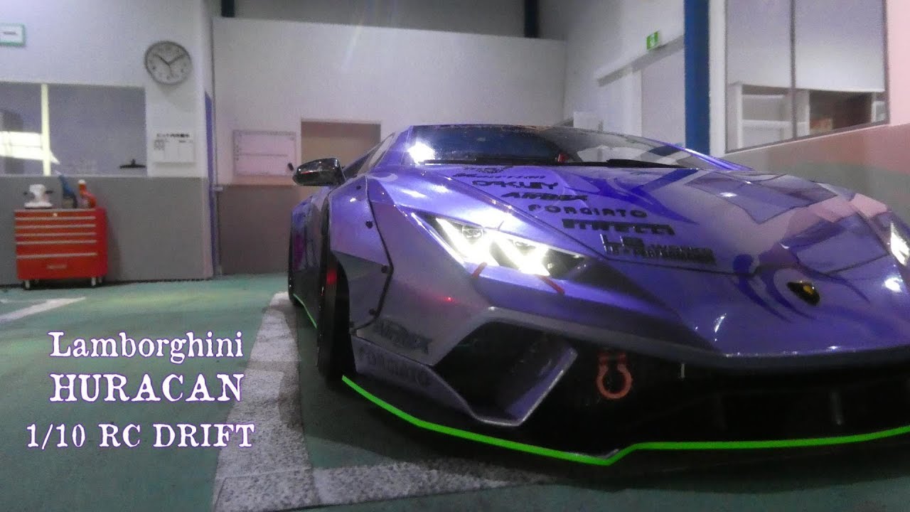 Lamborghini HURACAN 1/10 RC DRIFT - YouTube