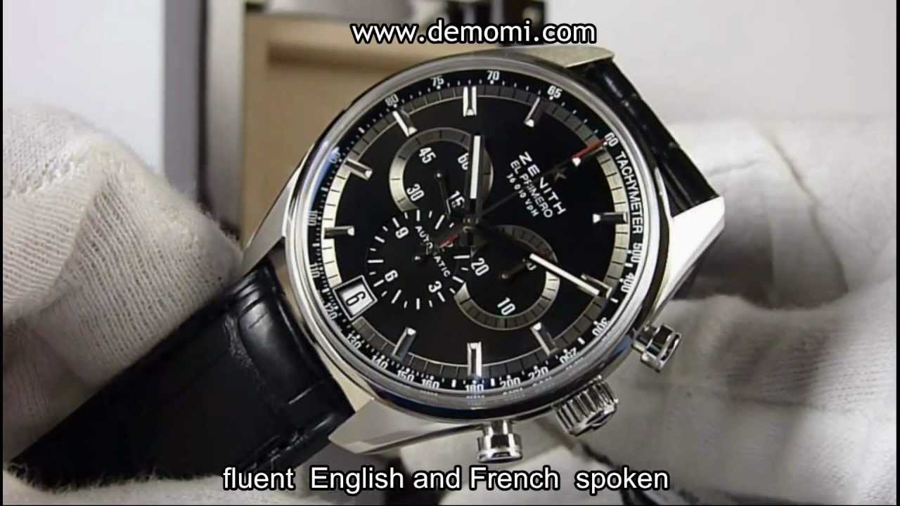 Zenith 03 2040 400 21 C496 El Primero 36000vph steel black dial