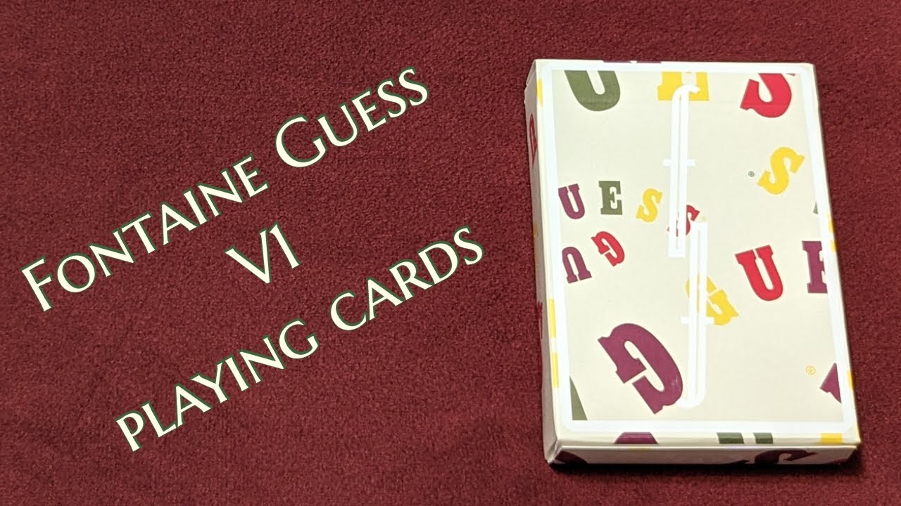 Daily deck review day 98 - Fontaine Guess v1 playing cards - YouTube