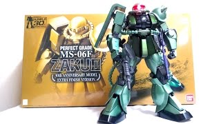 PG 1/60 MS-06F ZAKU II GUNDAM 30th limited wotafa's review - YouTube