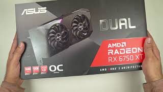 Asus Dual RX 6750XT 12GB Unboxing - YouTube