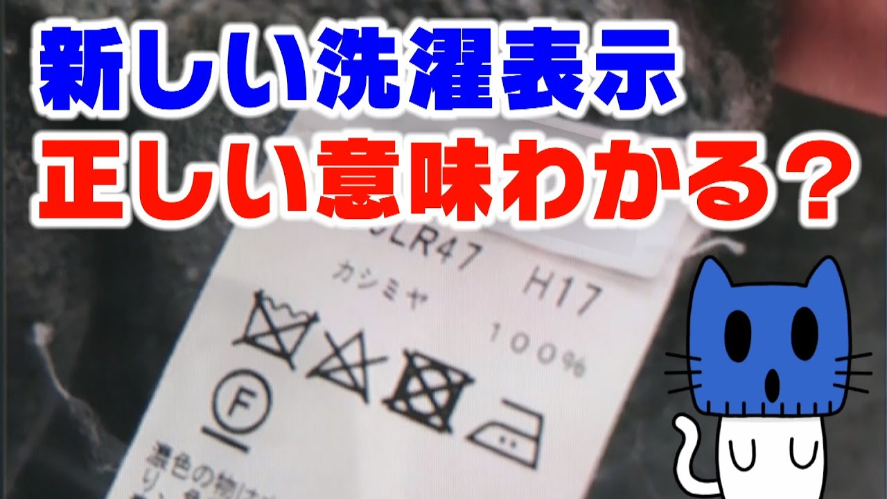 知らずに洗ってる！？新しい『洗濯表示』の正しい意味【マスクにゃん
