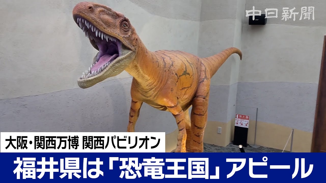大迫力の恐竜に囲まれるシアター 大阪・関西万博 関西パビリオンの福井